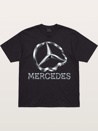 Mercedes Liquid Metal Logo Gildan T-shirt
