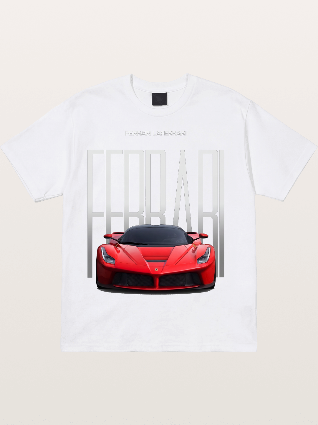 Red Ferrari LaFerrari Hypercar Cotton T-shirt