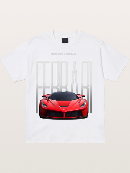 Red Ferrari LaFerrari Hypercar Cotton T-shirt