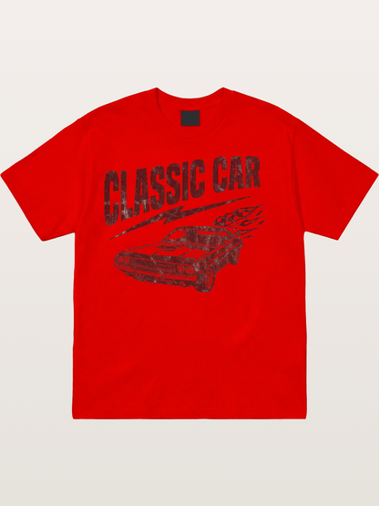 Classic Car Run Cotton T-shirt