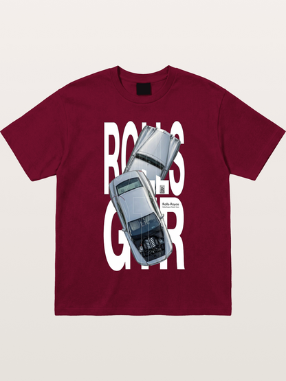 Silver Rolls Royce Overlay Print Gildan T-shirt
