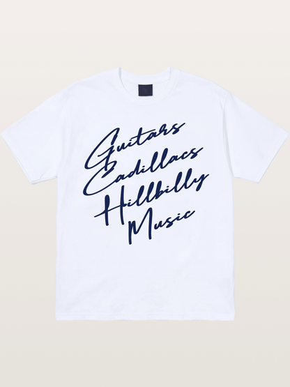 Guitars & Cadillacs Music Print Gildan T-shirt