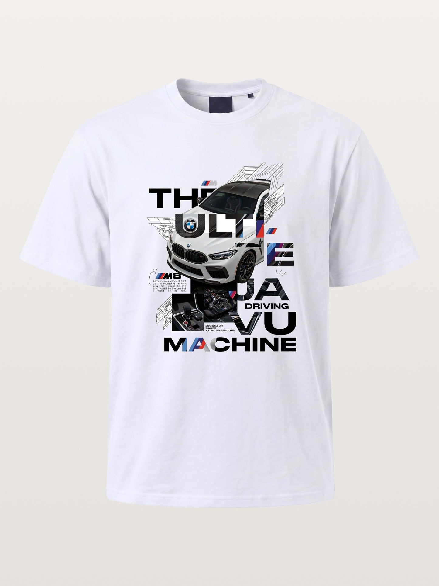 BMW M8 Tech Collage Poster Cotton T-shirt