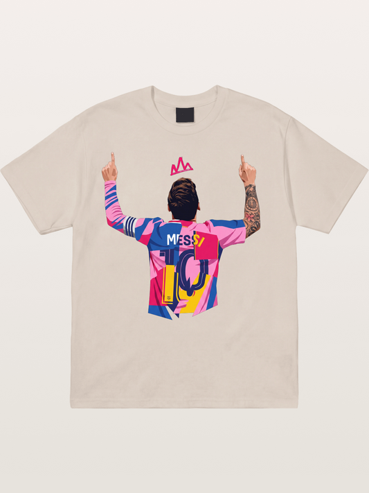Messi No.10 Celebration Pose Cotton T-shirt
