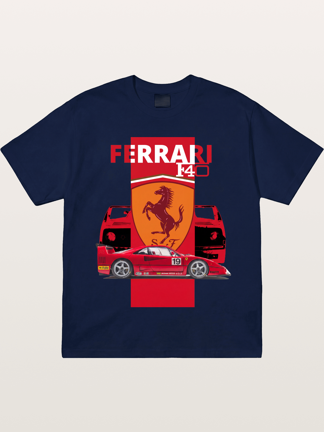 Ferrari F40 Race Car Double View Gildan T-shirt