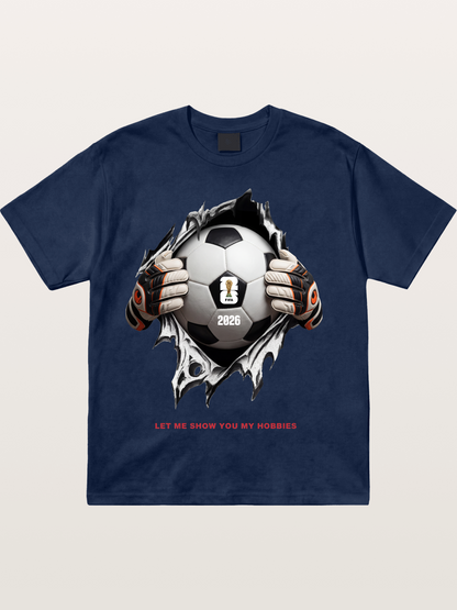 Soccer Ball Tear Effect 2026 Cotton T-shirt