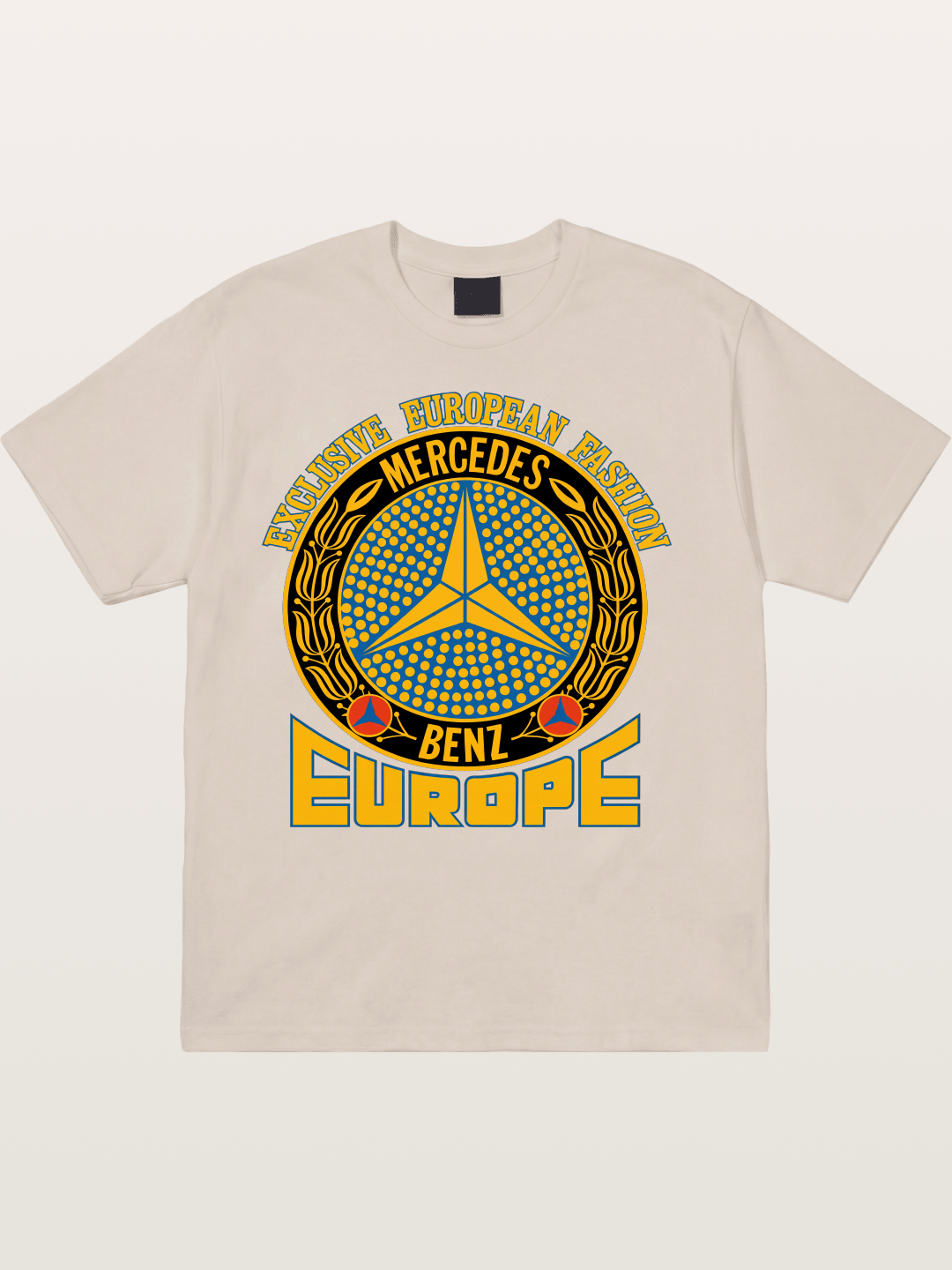 European Fashion Mercedes Print Cotton T-shirt