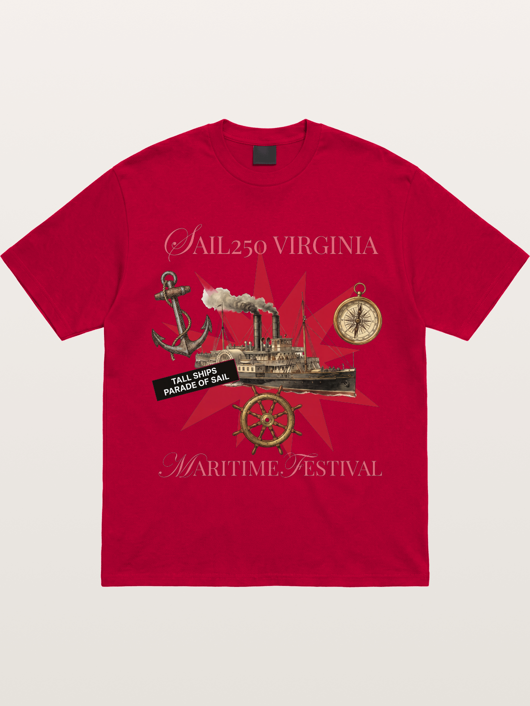 Red Star Tall Ship Festival Art Gildan T-shirt