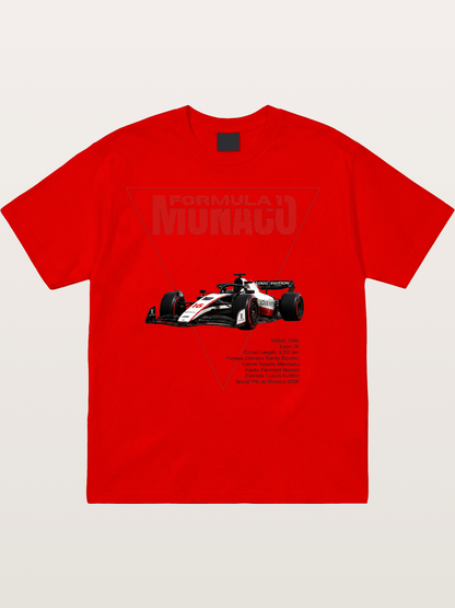 Red Triangle F1 Monaco Artwork Cotton T-shirt