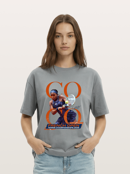 Coco Gauff French Open Portrait Gildan T-shirt