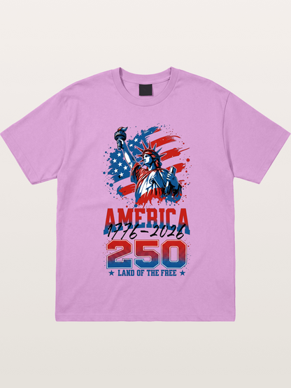 Liberty 250 Years Freedom Print Gildan T-shirt