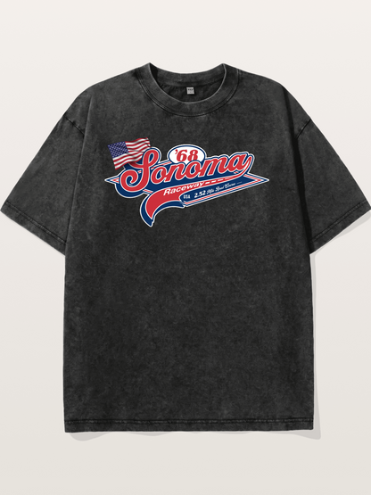Sonoma Raceway 1968 Vintage Script Washed T-shirt