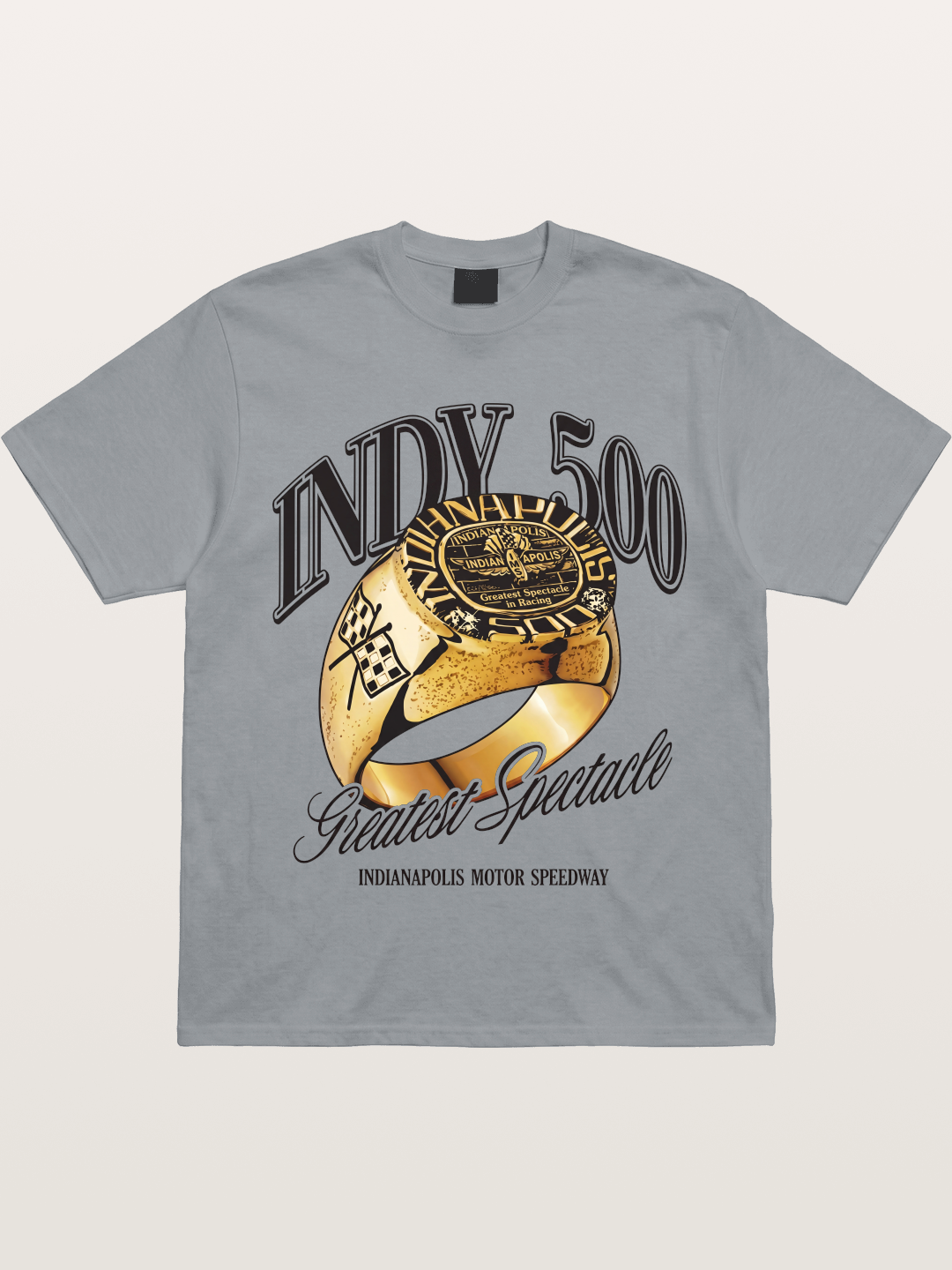 Indy 500 Gold Championship Ring Gildan T-shirt
