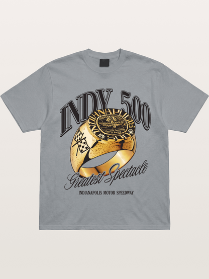 Indy 500 Gold Championship Ring Gildan T-shirt