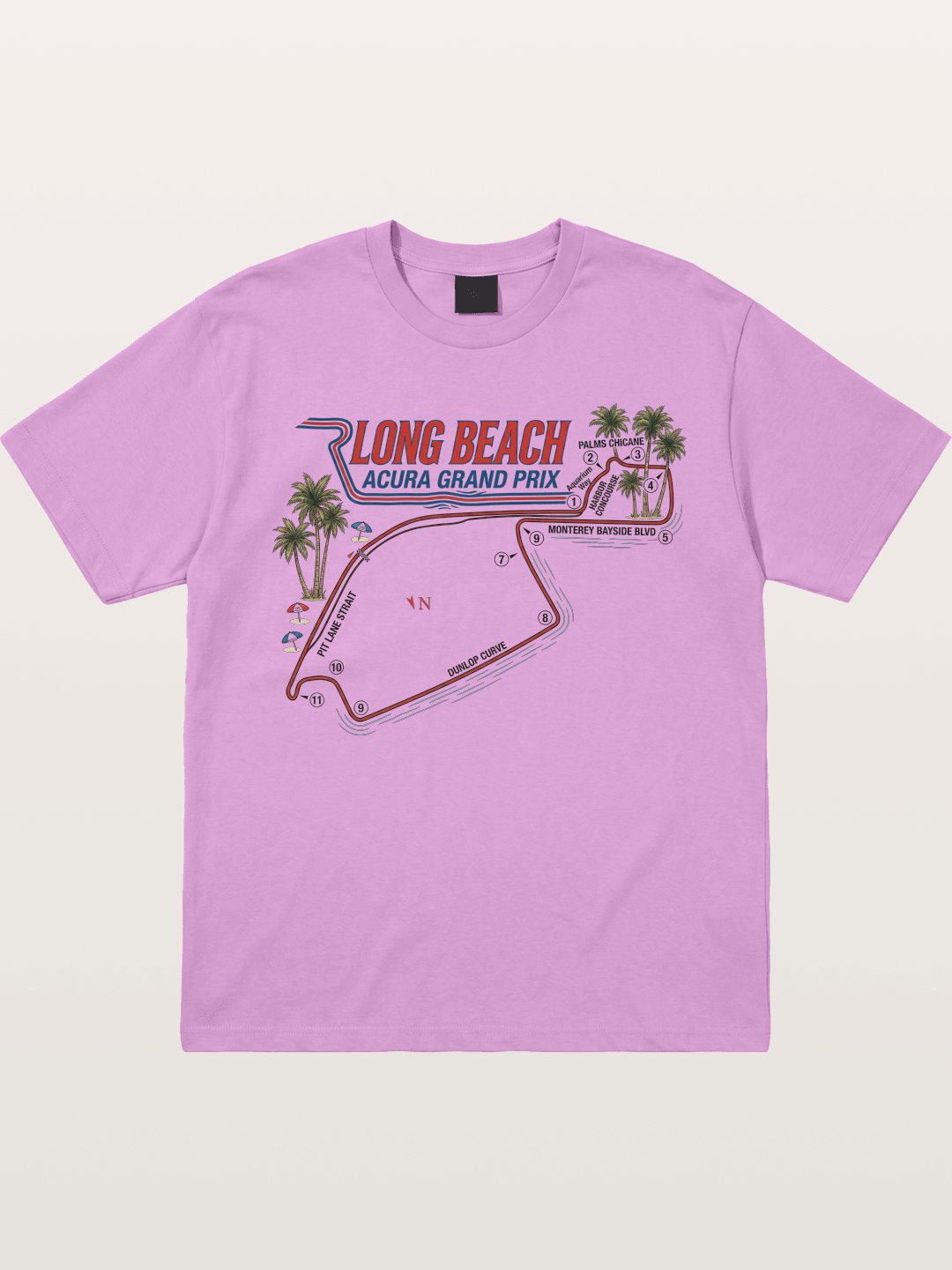 Long Beach Race Track Art Gildan T-shirt