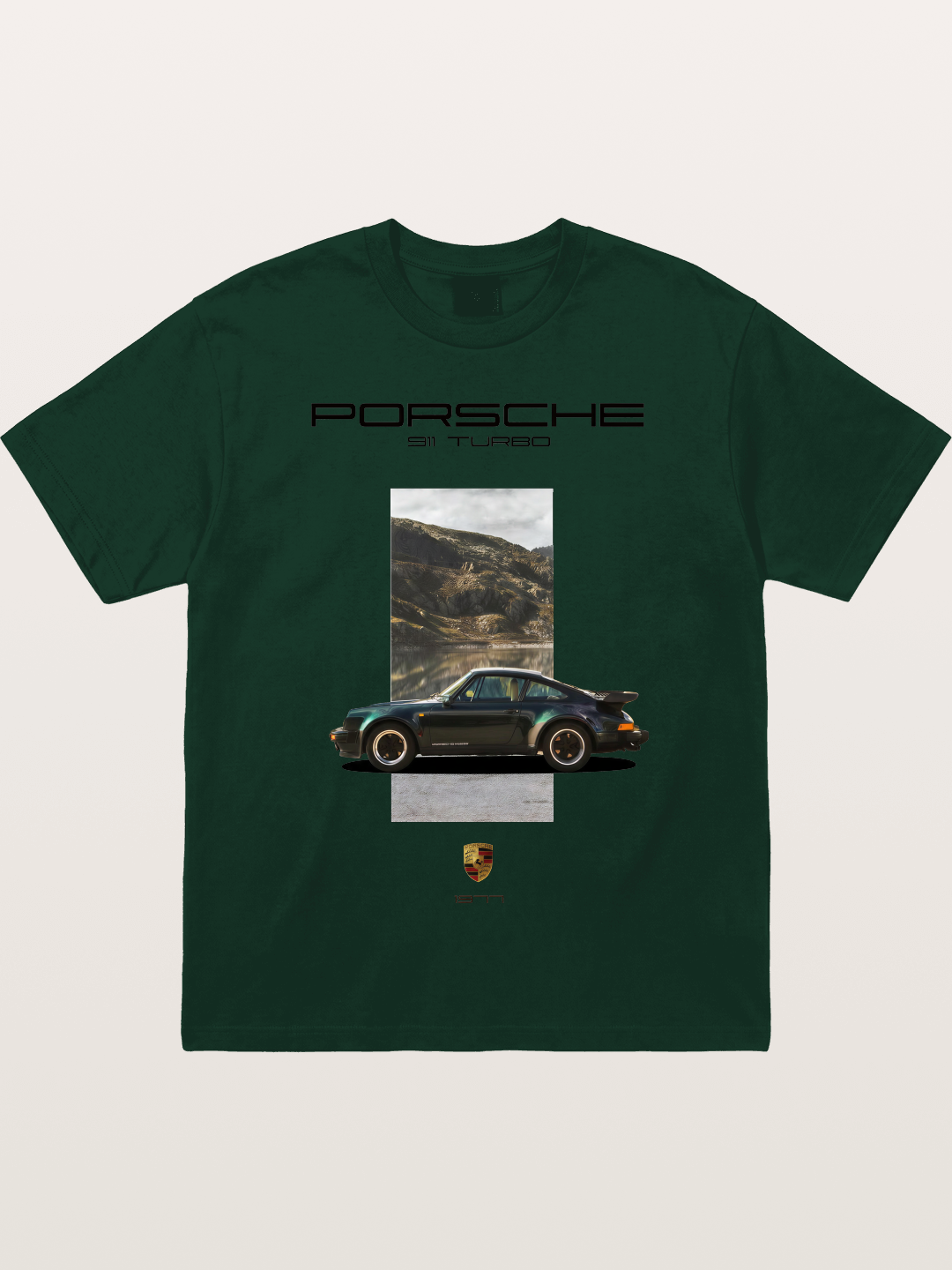 Vintage 911 Turbo Mountain Print Gildan T-shirt