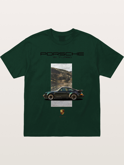 Vintage 911 Turbo Mountain Print Gildan T-shirt