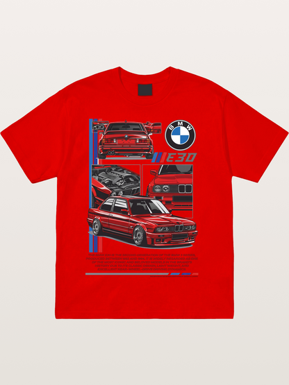 BMW E30 Multi Angle Collage Cotton T-shirt
