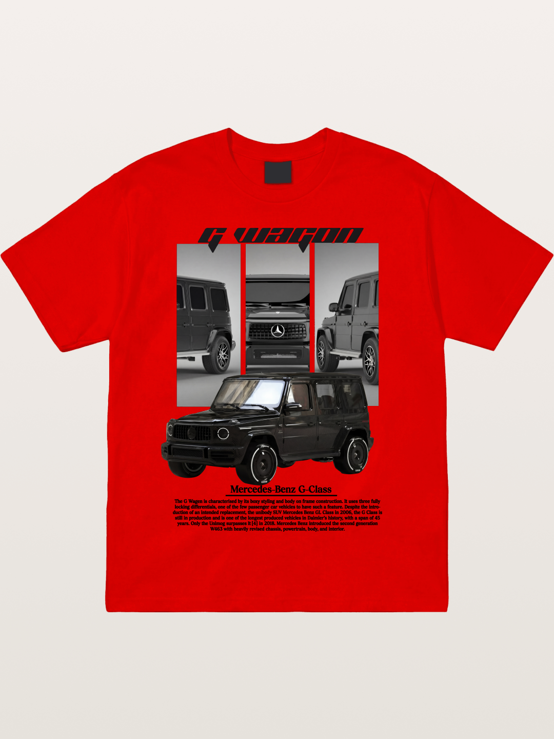 Mercedes G-Wagon Multi Angle View Cotton T-shirt