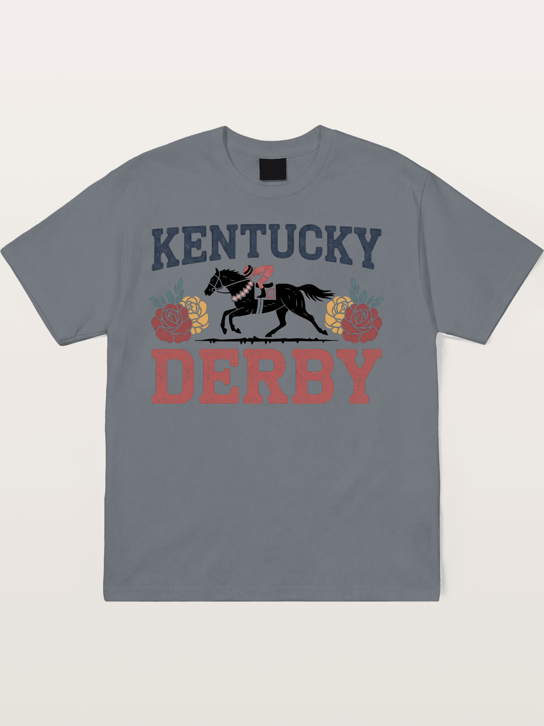 Kentucky Derby Rose Horse Poster Cotton T-shirt