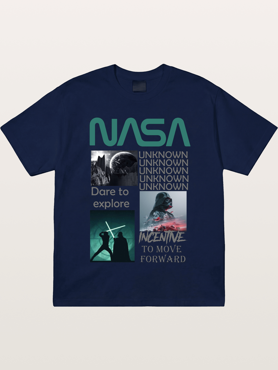 Space Sci-Fi NASA Star Wars Collage Gildan T-shirt