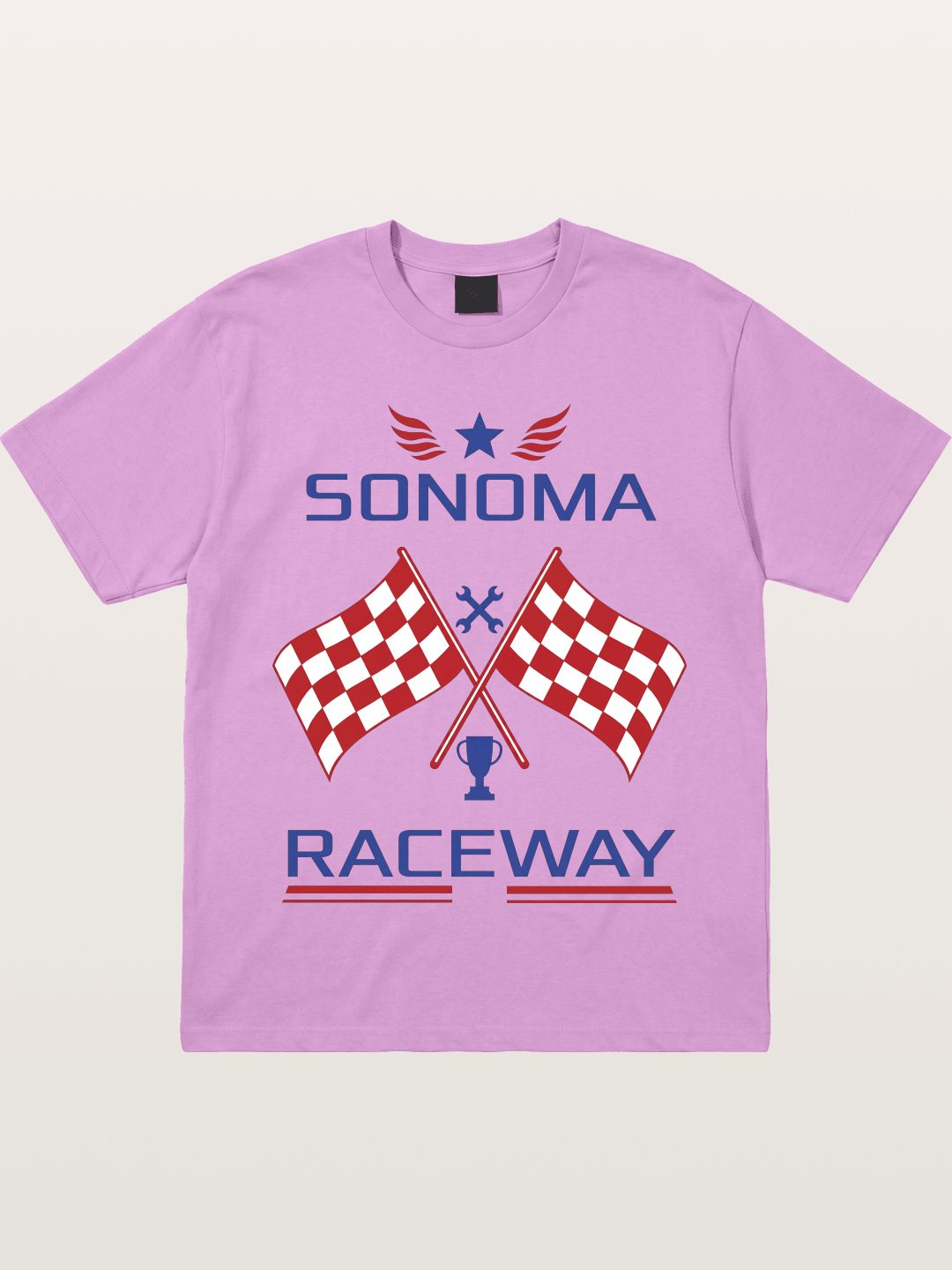 Sonoma Raceway Checkered Flag Crest Gildan T-shirt