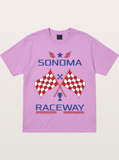 Sonoma Raceway Checkered Flag Crest Gildan T-shirt