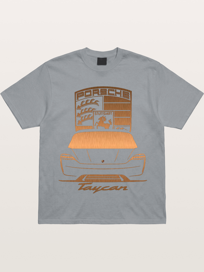 Porsche Taycan Copper Line Art Gildan T-shirt