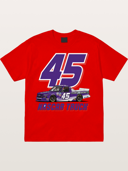 Purple 45 Racer Cotton T-shirt