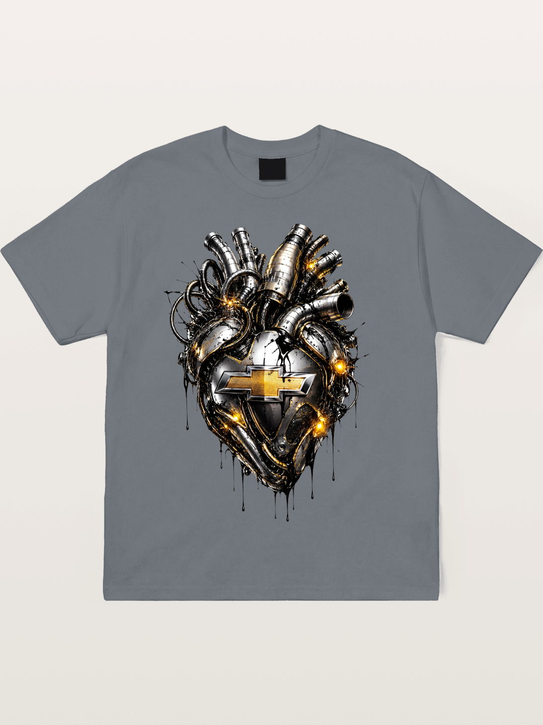 Chevrolet Engine Heart Graphic Cotton T-shirt
