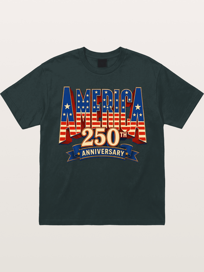 America 250th 3D Lettering Gildan T-shirt