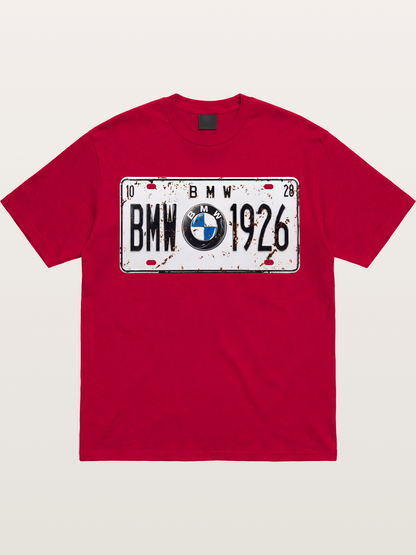 Vintage BMW License Plate Decor Gildan T-shirt