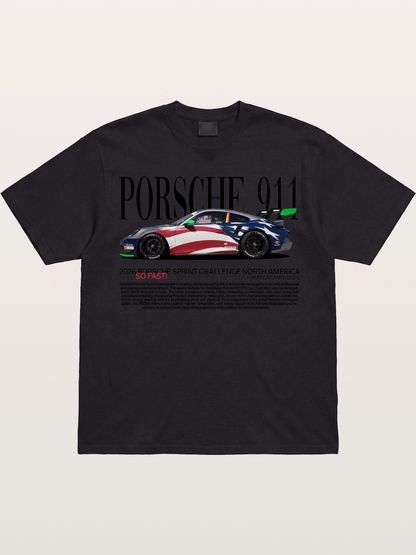 Porsche 911 Sprint Challenge Livery Gildan T-shirt