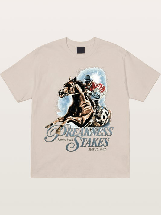 Preakness Stakes Jockey Poster Cotton T-shirt