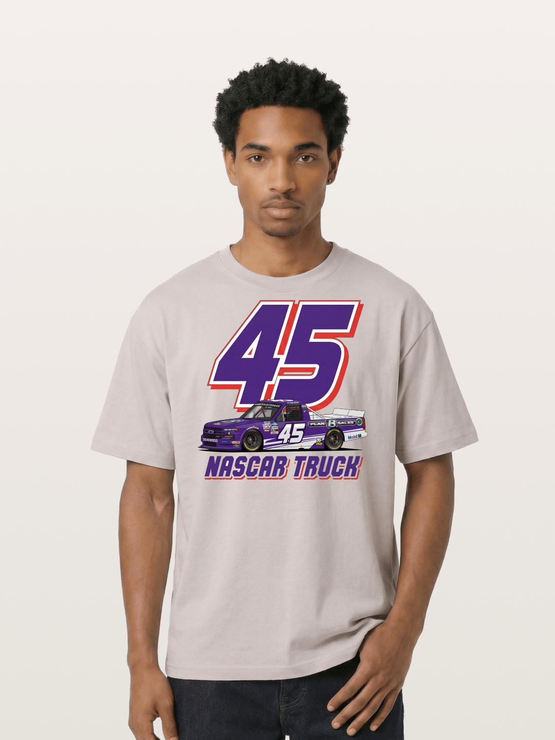 Purple 45 Racer Cotton T-shirt