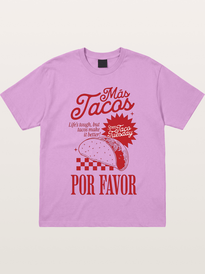 Mas Tacos Por Favor Funny Retro Art Gildan T-shirt