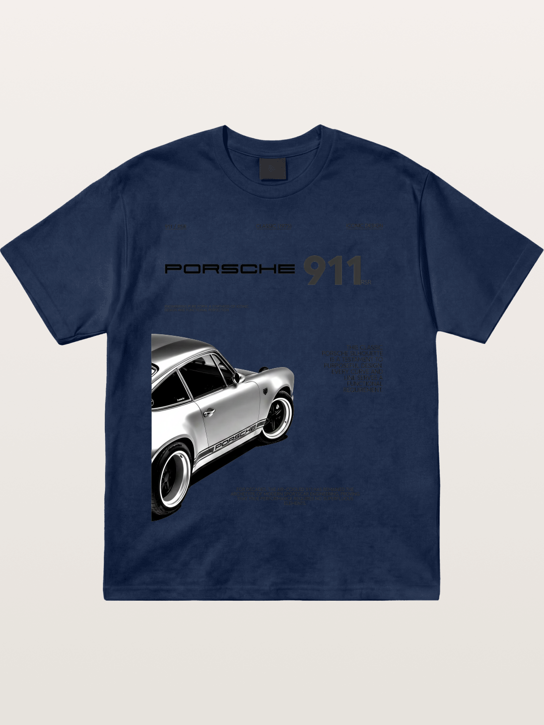 1973 911 Classic Profile Art Cotton T-shirt