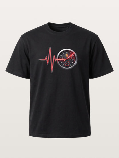 Heartbeat Line Porsche Dash Gauge Gildan T-shirt