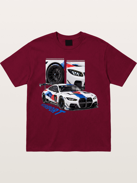 BMW M4 GT Race Car Collage Gildan T-shirt