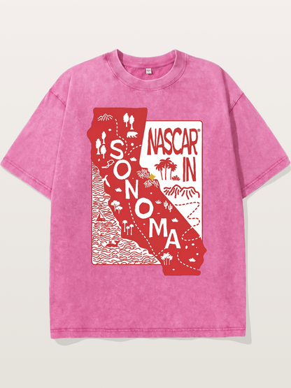 Sonoma Raceway California Outline Washed T-shirt