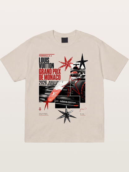 LV Monaco F1 Collage Art Cotton T-shirt