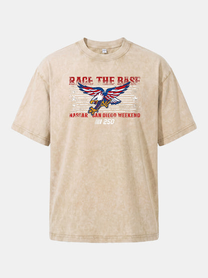 San Diego NASCAR Eagle Patriotic Theme Washed T-shirt