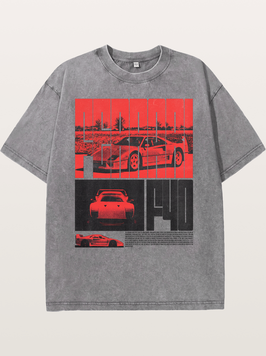Red F40 Washed T-shirt