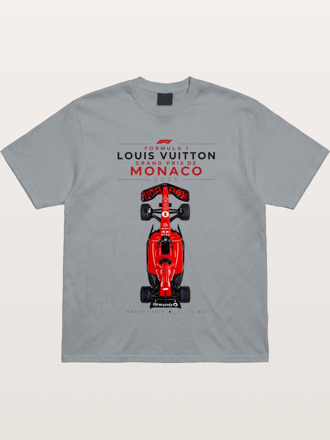LV Monaco F1 Red Race Car Gildan T-shirt