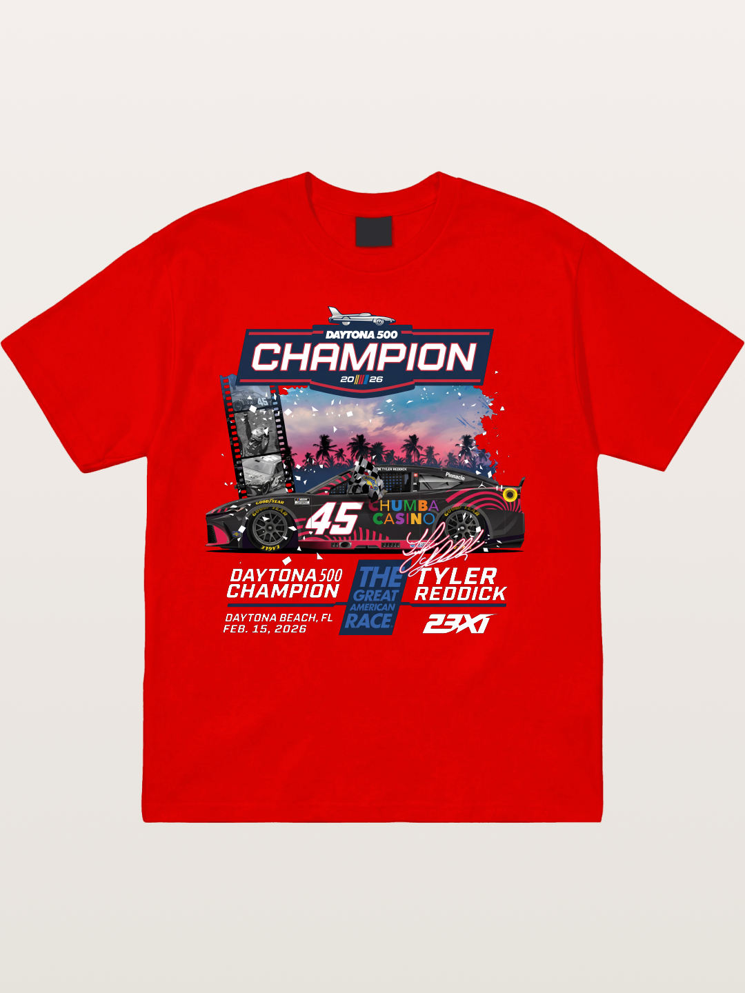 Tyler Reddick 45 Champion Car Art Cotton T-shirt