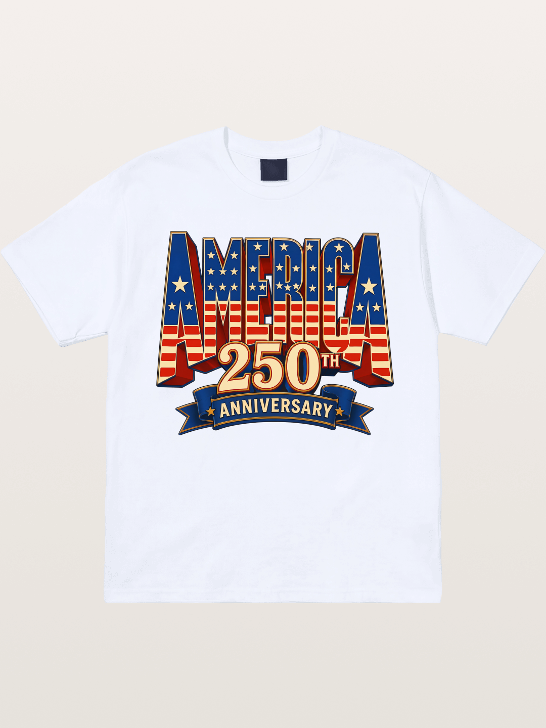 America 250th 3D Lettering Gildan T-shirt