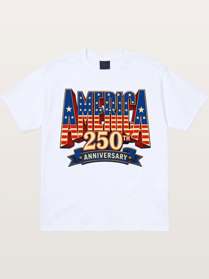 America 250th 3D Lettering Gildan T-shirt