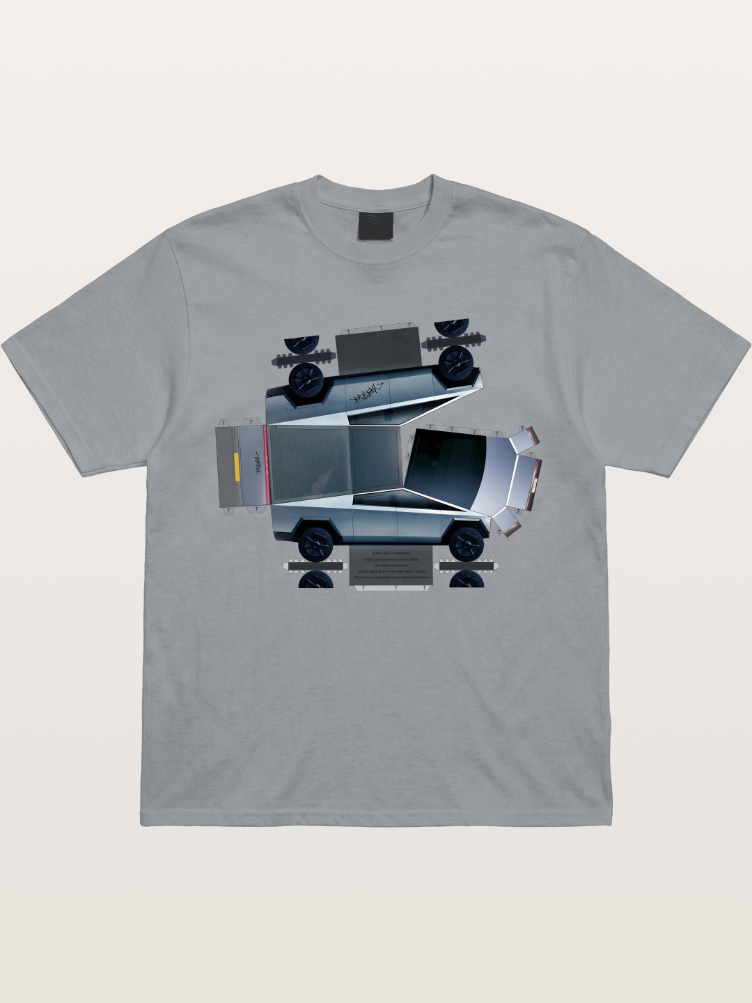 Cybertruck Paper Craft Print Gildan T-shirt