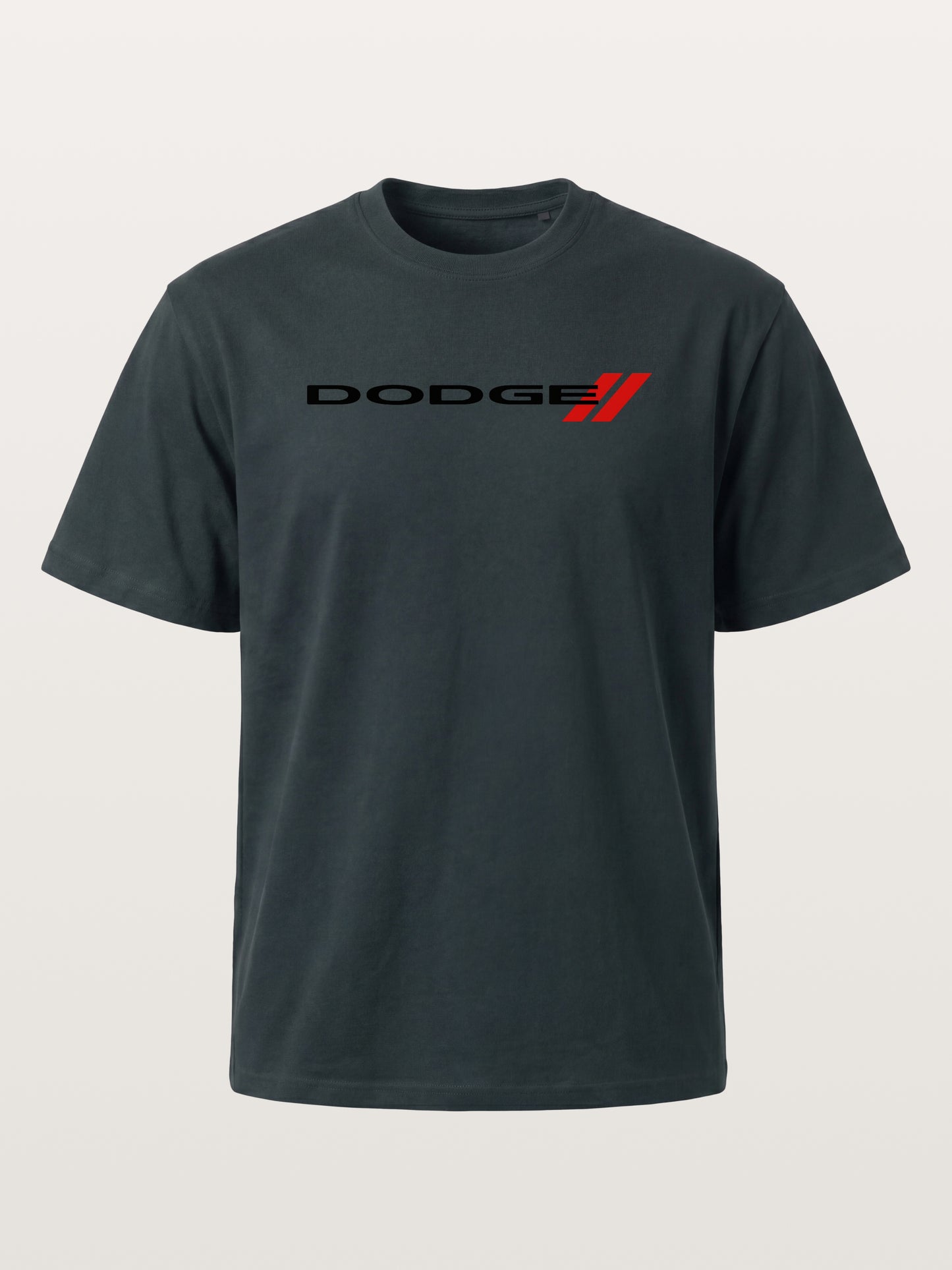 Dodge Red Strip Badge Print Gildan T-shirt