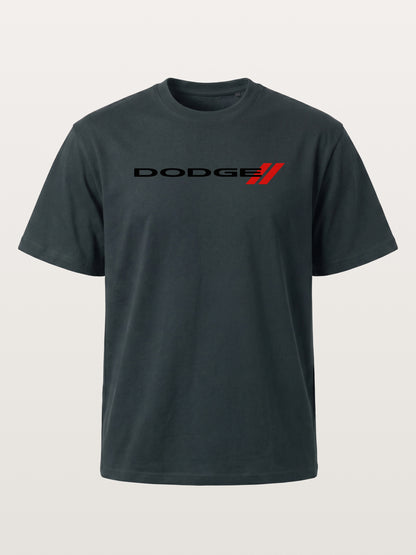 Dodge Red Strip Badge Print Gildan T-shirt
